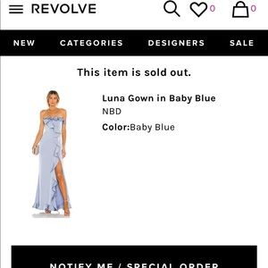 Luna Gown in Baby Blue